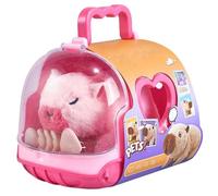 CAKEEYUM Peluche Interactive sonore et animée avec boîte de Transport, Animal de Compagnie électronique Rechargeable pour Enfants