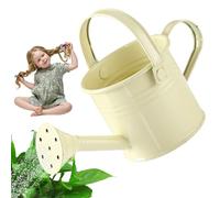 CAKEEYUM Petit Arrosoir 2, 8x4, 7 Arrosoir pour Enfants avec Poignée en Métal Antirouille Portable Intérieur pour Jardin Cour Maison Beige Petit Mini Eau pour Enfants