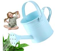 CAKEEYUM Petit arrosoir pour Enfants 2, 8 x 4, 7 avec poignée, métal antirouille, Portable à l'intérieur pour Jardin, Cour, Maison, Bleu Clair, Petit, Mini, Enfants