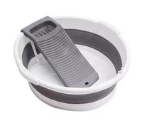 CAKEEYUM Planche à Laver Pliable antidérapante de capacité avec étui à Savon et Trou de Drainage Planche Laver 2 en 1 légère et Portable pour Le Lavage du Linge la Main.