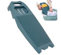 CAKEEYUM Planche à Laver pour Laver Les vêtements à la Main, Planche en Plastique 17, 7 x 8 avec Porte-Savon et Trou de Suspension, rectangulaire antidérapante pour Le Linge, la ma