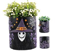 CAKEEYUM Planteur d'halloween Plancheur de résine de sorcière effrayante avec Trou Drainage pour extérieur et décoration d'art à Domicile 6, 3 Pouces