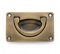 CAKEEYUM Poignée encastrée escamotable pour porte, tiroir ou meuble, en laiton, finition bronze, 7, 6 cm (3 po), facile à installer.