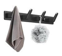 CAKEEYUM Porte-Manteau à 4 Crochets Robuste en Aluminium antirouille, Support Mural de 14 Pouces, Organisateur Mural pour entrée, Salle de Bain, Cuisine, Maison, Porte-Manteau