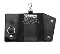 CAKEEYUM Portefeuille à clés 4, 33 x 2, 56 cm en Cuir véritable pour clé de Voiture, Support Portable, capacité avec Porte-Cartes, Organisateur léger, Porte-clés, Portefeuille pour Hommes et Femmes