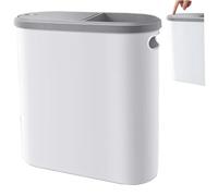 CAKEEYUM Poubelle Fine en Plastique avec Couvercle et bac de Rangement (29 x 11 cm), idéale pour la Maison, Le Bureau ou Une Chambre d'étudiant. Gain de Place Garanti !