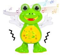 CAKEEYUM Rana Bailarina, Lindo Juguete de Rana Bailarina Con Luces y Música, Juguetes Divertidos y Seguros Para Bebés Pequeños, No Incluye Batería, de Juguete, Juguetes Musicales p