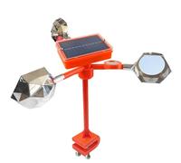 CAKEEYUM Répulsif réfléchissant Contre Les Oiseaux avec effaroucheur Vocal Solaire, réflecteurs d'oiseaux imperméables de 12 Pouces de Haut pour l'extérieur, dispositifs Anti- rotatifs à 360 °, élo