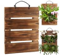 CAKEEYUM Support de fougère, Support de Plante Mural rectangulaire 13x9, Kit jardinière à Montage Mural pour fougères, orchidées, Jardinage Plantes aériennes