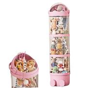 CAKEEYUM Tube de stockage d'animaux en peluche 51x11 pouces rangement de jouets Pet Transparent zoo animal en peluche Rangement avec couvercle et boucle pour animaux en Décor chambre à