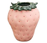 CAKEEYUM Vase à Fraises, Pot à Fraises en céramique, Pot de Fleurs Funky avec Feuille détachable, Vase Fleurs décoratif Unique pour la Maison, Le Bureau, la Cuisine, Le Jardin,