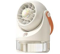 CAKEEYUM Ventilateur de table avec réservoir d'eau 3 vitesses ventilateur de brume silencieux réglable USB Charging Portable Mini AC Unité avec poignée pour le camping les voyages le bureau