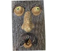 CAKEEYUM Visages d'arbre 1 Ensemble drôle Vieil Homme résine Arbre Art Lumineux résistant aux intempéries décorations extérieures pour Les Visages de Jardin de Cour, décor extérieur, Art, décoration
