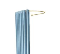 CAKEN Tringle à Rideau de Cabine d’Essayage de Magasin de Vêtements, Cloison d’Intimité en Acier Inoxydable Poli, Tringle à Rideau Murale en Forme de U, pour Dressing Bureau
