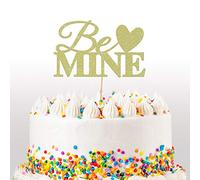 Cakeshop Décoration de gâteau à paillettes pour Saint-Valentin, anniversaire de mariage - Carte pailletée double face 400 g/m² - 14 couleurs et plusieurs styles au choix (champagne)