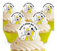 Cakeshop Décorations comestibles pour gâteaux avec inscription « Don't Stop Meow Queen » 12 décorations en papier gaufré prédécoupées - qualité supérieure