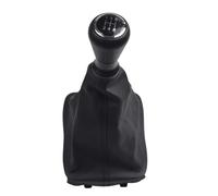 Cakievro Pommeau de levier de vitesse avec soufflet - Manuel 5 vitesses pour Peugeot =geot 206 406 - Cuir et plastique ABS - Noir