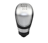 Cakievro Pommeau de Levier de Vitesse de Voiture Manuel 5/6 Vitesses Kit de Couverture pour Ford Fiesta 2008 2009 2010 2011 2012 (Argent 6 Vitesses)