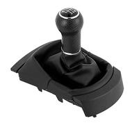 Cakievro Pommeau de levier de vitesse noir 5/6 vitesses 12 mm compatible avec Seat Ibiza 2002 2003 2004 2005 2006 2007 2008 2009 2010 - Noir (6 vitesses)