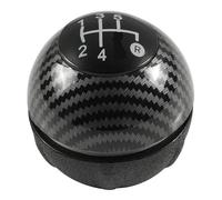 Cakievro Soufflet de levier de vitesse chromé pour Fia-t 500 500C 2007 2008 2009 2010 2011 2012 2013 2014 2015 2016 2017 2018 (5 vitesses en fibre de carbone)