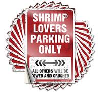 CakJuice Accessoires de voiture Amateurs de crevettes seulement Parking Autocollant drôle 10 pièces Autocollant drôle Autocollants de casque dur pour adultes (taille : 6 x 9 cm)