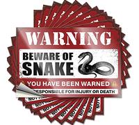 CakJuice Autocollants farces Beware of Snake drôle autocollant 10 pièces autocollants mécanicien autocollants coquins pour adultes (taille : 6 x 9 cm)