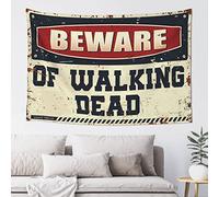 CakJuice Décoration de bar amusante Méfiez-vous de Walking Dead Tapisserie Décoration de plafond Objets esthétiques (taille : 75 x 100 cm)