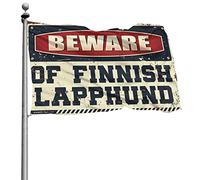 CakJuice Décoration de chambre de dortoir universitaire Méfiez-vous du drapeau finlandais Lapphund Drapeau de la bière Décor de jardin cool (taille : 152 x 244 cm)