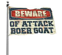 CakJuice Panneau de chambre universitaire Beware of Attack Boer Goat Flag Decor pour chambre à coucher drapeau pour dortoir drôle (taille : 152 x 244 cm)
