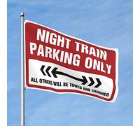 CakJuice Stuff for Boys Room Night Train Parking Only Flag Door Decor Room Door Decor (Taille : 120 x 180 cm)