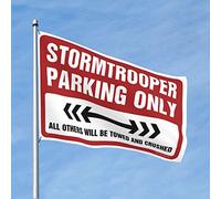 CakJuice Stuff for Boys Room Stormtrooper Parking Only Flag Door Decor Room Door Decor (Taille : 152 x 244 cm)
