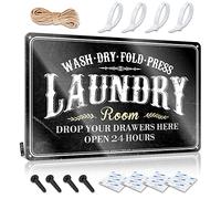 CakJuice Worktin Sign Laundry Room Runner Antidérapant Laundry Sign Tin Decor Room Decor for Men (Taille : 30 x 40 cm)