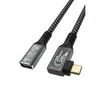 CAKOBLE Câble d'extension USB C 1 m, [20 Gbit/s, 240 W] Câble d'extension USB C 3.2 à angle droit 20 Gbit/s, USB de type C 240 W, charge rapide, transfert de données 4K @ 60 Hz, câble d'affichage