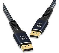 CAKOBLE Câble DisplayPort 2.0 16K 10K 8K 4K DP1.4 DP1.2 HBR3 16K (15360x8640) @ 60Hz 10K/8K @ 60Hz 4K @ 165Hz 144Hz Haute vitesse 80Gbps HDCP 3D Ultra fin et flexible 3m