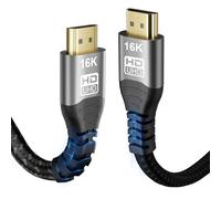 CAKOBLE Câble HDMI 2.2 1.5m | 96Gbps Ultra Rapide16K@60Hz, 8K@240Hz, 4K@480Hz |for cable hdmi 2.1 eARC, HDR10+, Dynamic HDR, HDCP 2.3, Dolby Vision/Atmos | Compatible Soundbar, Gaming PC, TV, Monitor