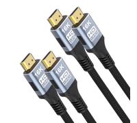 CAKOBLE Câble HDMI 2.2 2m,[2M/Lot de 2] 96Gbps Ultra-High-Speed, 16K@60Hz,12K,8K@240Hz,4K@480Hz, pour câble hdmi 2.1 eARC, HDR10+, Dolby,HDCP 2.2, pour PS5, Xbox, Soundbar, Fire TV, Laptop, HDTV