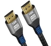 CAKOBLE Câble HDMI 2.2 2m, 96Gbps Ultra-High-Speed, 16K@60Hz,12K,8K@240Hz,4K@480Hz, pour câble hdmi 2.1 eARC, HDR10+, Dolby Atmos/Vision, HDCP 2.3, pour PS5, Xbox, Soundbar, Fire TV, Laptop, HDTV