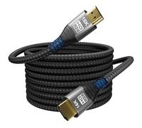 CAKOBLE Câble HDMI 5m, Câble HDMI 2.2 96Gbps Ultra-High-Speed, 16K,12K,8K,4K@240Hz@480Hz, pour câble hdmi 2.1 eARC, HDR10+, Dolby Atmos/Vision, HDCP 2.2 2.3, pour PS5, Xbox, Soundbar, Fire TV, HDTV
