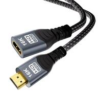 CAKOBLE Câble Prolongateur HDMI 2.2 1.5m, 96Gbps Ultra High Speed,16K@60Hz 8K@240Hz 4K@480Hz,HDMI 2.1,eARC, HDR10+, Dolby Atmos/Vision, HDCP 2.3,Mâle vers Femelle,pour TV PS5 Xbox Moniteur