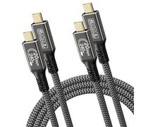 CAKOBLE Câble USB C 2m, [2M/Lot de 2] 240W Câble USB C 3.2 Gen2 20 Gbps Cable USB C Charge Rapide,4K@60Hz Compatible Thunderbolt 4/3 Pour eGPU,Display,Laptop, Monitor, Hub USB C