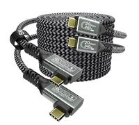 CAKOBLE Cable USB C 3m, [3M/Lot de 2] USB 3.2 20gbps 240W Câble USB C Charge Rapide,Transmission Video 4K@144Hz Câble USB C vers USB C coudé Pour smartphone,Moniteurs,Laptop,câble usb c 3m