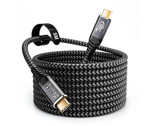 CAKOBLE Cable USB C 5M,20 Gbps Câble USB C 3.2 Gen2, 100W 20V/5A Charge Rapide,Transmission vidéo 4K @ 60Hz Pour i-Phone, MacBook Pro, Samsung S24.câble usb c 5m