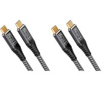 CAKOBLE Cable USB C vers USB C 20 Gbps, Câble USB 3.2 Gen2, 100W 20V/5A câble usbc charge rapide, Transmission vidéo 4K @ 60Hz pour téléphones mobiles, moniteurs, dispositifs USBC 2M (Lot de 2)