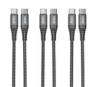 CAKOBLE Câble USB C vers USB C, [3 Pièces/2M], 100W 20V/5A PD QC 3.0 Cable USB C Charge Rapide pour MacBook, Samsung Galaxy S22/S21/S20, iPad Pro, Xiaomi,Huawei…