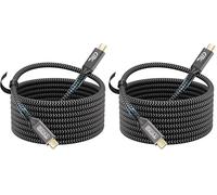 CAKOBLE Cable USB C vers USB C 5m,240W Câble USB C 3.2 Gen2 20 Gbps Cable USB C Charge Rapide,Transmission vidéo 5K/4K@60Hz Pour i-Phone 15Pro/Max,Laptop, Monitor, Hub cable usb c 5m (Lot de 2)