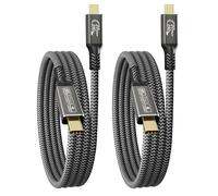 CAKOBLE Cable USB C vers USB C 5m, [5M/Lot de 2] 240W Câble USB C 3.2 Gen2 20 Gbps Cable USB C Charge Rapide,Transmission vidéo 5K/4K@60Hz Pour i-Phone 16Pro/Max,Laptop, Monitor, Hub cable usb c 5m