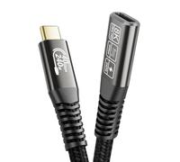 CAKOBLE rallonge thunderbolt 4,[40Gbps 240W] Câble d'extension usb c male femelle, 8K@60Hz Cable rallonge usb c 40gbps Compatible Hub,Dock,Switch,SSD,eGPU,Laptops, Display,Monitor,VR,iPhone 16 50cm