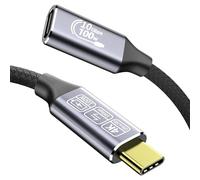 CAKOBLE Rallonge USB c 0.25cm, USB c Femelle vers Male rallonge usbc 3.1 100W 10Gbps Vidéo 4K 144Hz USB Type-C en Nylon Tressé Compatible avec iPhone 16/15 Pro Max,Mackbook,S24