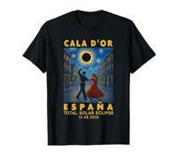 Cala d'or, España Eclipse Solar Total 2026 T-Shirt