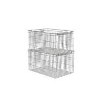 Cala Paniers Empilables Lot de 2 Acier Inoxydable